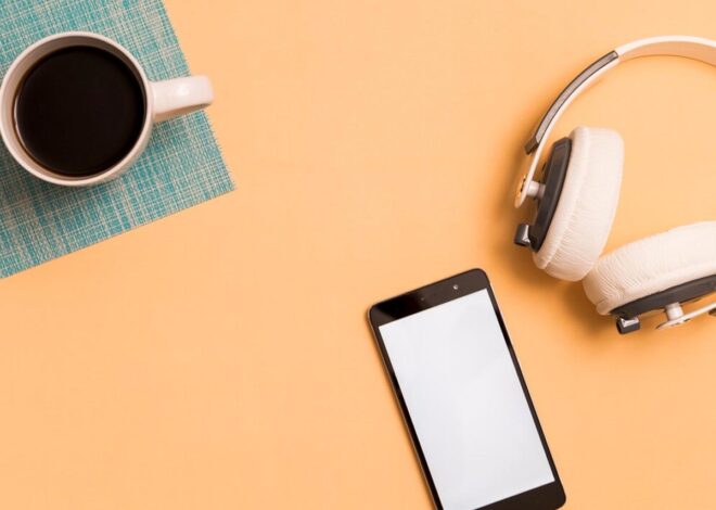 Beach Girl Podcasting With Coffee